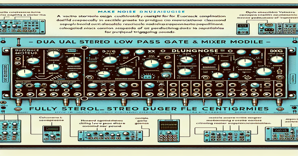 Exploring the Make Noise DXG A Dual Stereo Low Pass Gate and Mixer
